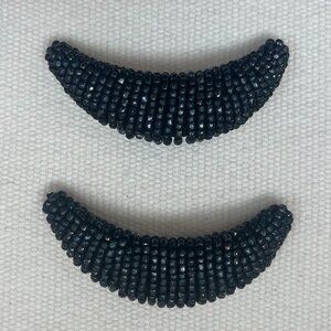 Vintage | Black-Beaded Shoe Clips